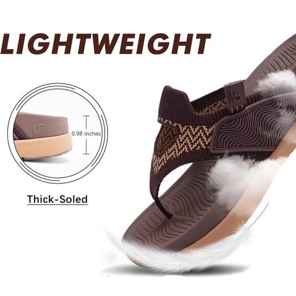 COFACE Orthotic Sandals Flip Flops Women’s Size 9 Arch Support Plantar Fasciitis - Picture 7 of 8